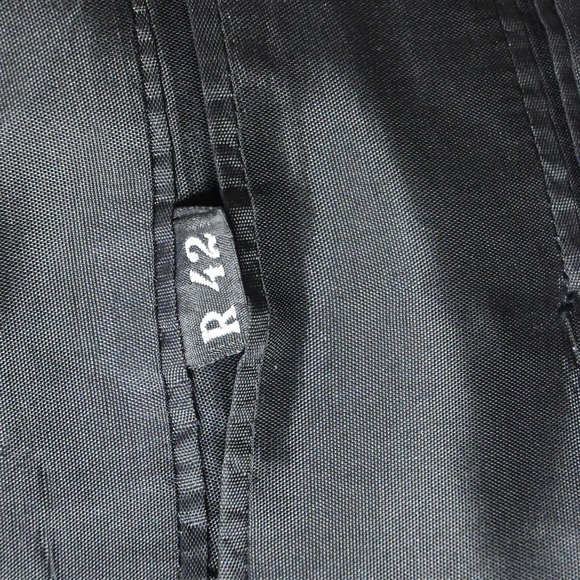 Vtg Foreman & Clark 40R Gray Stripe Flannel Mens‎ Sport Coat Suit Jacket - Picture 5 of 12